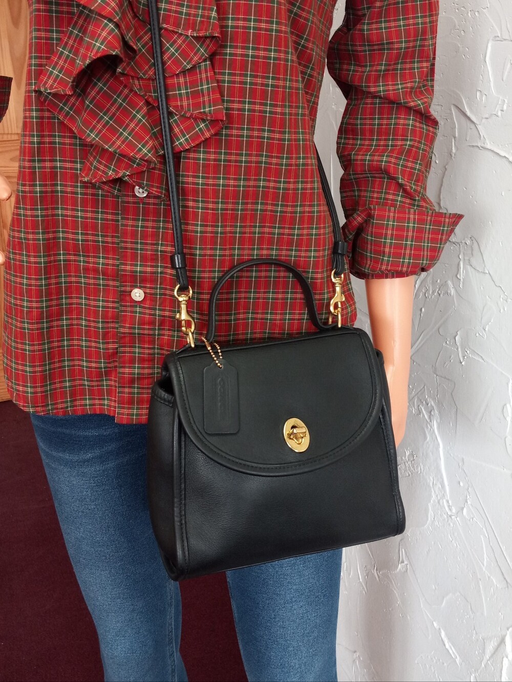 Coach Regina, 1996, Vintage Bag, In Black, No. 9983